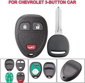 img 3 attached to 🚗 2PACK Keyless Entry Remote Control Car Key Fob Replacement for Chevy Silverado, Traverse, Avalanche, Equinox, Express & GMC Acadia, Savana, Sierra - Also Compatible with Pontiac, Saturn Vue & Outlook - Includes Uncut Trunk Car Remote Fob