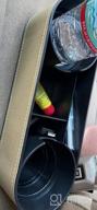 img 1 attached to Stay Organized On The Go With Car Seat Organizer Cup Drink Holders And Gap Filler Storage Box review by Zachary Caldwell