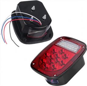 img 2 attached to LIMICAR Dual-Color RV Tail Lights With 39 LEDS - Universal Stop, Turn, And Backup Lights For Jeeps, Trailers, Trucks, Boats, RVs, And Caravans - Red/White Brake, Tail, Reverse, And Signal Lights.