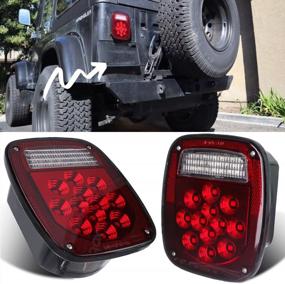 img 3 attached to LIMICAR Dual-Color RV Tail Lights With 39 LEDS - Universal Stop, Turn, And Backup Lights For Jeeps, Trailers, Trucks, Boats, RVs, And Caravans - Red/White Brake, Tail, Reverse, And Signal Lights.