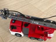 img 1 attached to Experience The Ultimate Toy Fun With Fisca RC Remote Control Fire Engine Truck - 9 Channel 2.4G With LED Lights And Simulated Sounds For Kids review by Stuart Dunn