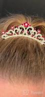 img 1 attached to Red Silver Plated Rhinestone Tiara Comb For Bridal Wedding Party Princess review by Talapon Blackburn