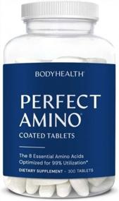 img 4 attached to BodyHealth PerfectAmino (300 Ct) Easy To Swallow Tablets, Essential Amino Acids Supplement With BCAAs, Vegan Protein For Pre/Post Workout & Muscle Recovery With Lysine, Tryptophan, Leucine, Methionine