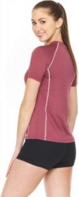 img 3 attached to Компрессионная футболка с коротким рукавом для женщин — идеальный спортивный топ для тренировок и бега с технологией Cool Dry от Thermajane