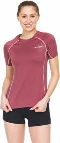 img 4 attached to Compression Short Sleeve T-Shirt For Women - Ideal Athletic Workout And Running Top With Cool Dry Technology By Thermajane
