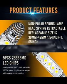 img 3 attached to Upgrade Your Car'S Interior Lighting With LUYED 578 LED Bulbs - Xenon White Light For Dome, Map, Courtesy And License Plate Lights - Pack Of 2