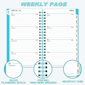 img 1 attached to 2023 Pocket Planner/Calendar - Weekly & Monthly Pocket Planner, January 2023 - December 2023, 6.8" X 4.3", Strong Twin - Wire Binding, Plastic Cover, Round Corner