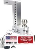 🚚 weigh safe ws10-2: регулируемый алюминиевый фаркоп с встроенным весами, снижение на 10 дюймов, шамка 2 дюйма, шары из нержавеющей стали, двойной замок на стальной штифт. логотип