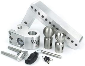 img 3 attached to 🚚 Weigh Safe WS10-2: Регулируемый алюминиевый фаркоп с встроенным весами, снижение на 10 дюймов, шамка 2 дюйма, шары из нержавеющей стали, двойной замок на стальной штифт.