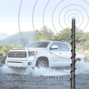 img 2 attached to 🚙 Enhance Your Toyota Tundra Tacoma: VOFONO 7 Inch Spiral Flexible Rubber Antenna Replacement (2000-2021 Compatibility)