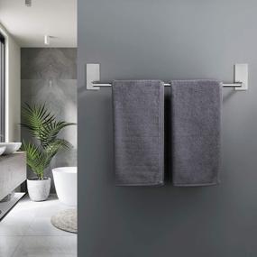 img 2 attached to Easy Install, Contemporary Style: 20-Inch Adhesive Towel Bar For Bathroom - SUS 304 Stainless Steel Brushed Finish