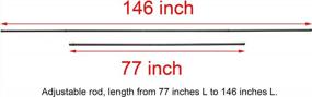 img 3 attached to Грузовые стержни для регулируемой длины навеса перголы (2 шт.) 77 дюймов - 146