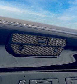 img 2 attached to Real Carbon Fiber Tailgate Handle Overlay Kit - 3 Piece Set For 2019-2021 Silverado - By TufSkinz