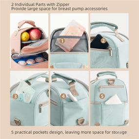 img 1 attached to 🍼 SEEDNUR Breastmilk Cooler Bag with Ice Pack – Insulated Bottle Bag, Diaper Bag Tote, Breast Pump Bag Backpack – Portable Thermal Lunch Box for Women and Men – Large Capacity Handbag