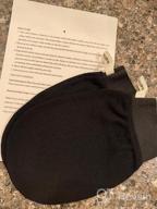 img 1 attached to MainBasics Korean Exfoliating Mitts: 100% Viscose Fiber For Soft Skin - Dead Skin Remover & Body Exfoliator Scrubber (1 Pair, Black) review by Sal Muniz