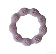 boppabug sensory teething ring: safe silicone bracelet for babies - dusty lilac logo