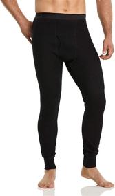 img 4 attached to Men'S Thermal Underwear Long Johns, Midweight Waffle Knit Bottoms With Fly - 1 Or 2 Pack For Cold Weather