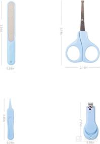 img 3 attached to 👶 YEEPSYS Baby Nail Clippers Kit - Newborn Manicure Pedicure Clippers with Case, Nail File, Scissors, Tweezers - 4 in 1 Nail Care Set for Kids, Toddler, Infant (Blue)