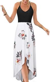 img 4 attached to KILIG Sleeveless Asymmetrical Patchwork Floral 3 Women's Clothing for Dresses