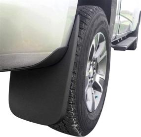 img 2 attached to 🚗 Red Hound Auto Molded Mud Flaps for Chevrolet GMC Colorado Canyon 2015-2020 (w/o Flares/Cladding), Heavy Duty Front Rear 4 Piece Set Guard Splash Compatible