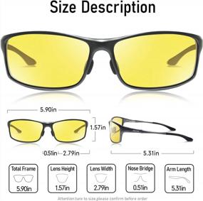 img 1 attached to Drive Safely At Night With Bircen'S Anti-Glare Night Vision Glasses For Men