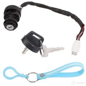 img 1 attached to 🔑 QAZAKY Ignition Key Switch for Yamaha Wolverine, Grizzly, Kodiak, YFZ450, YFM400, YFM450 - 2003-2014 Model Years