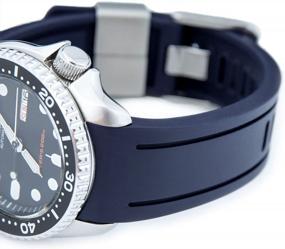 img 3 attached to Upgrade Your Style: Crafter Blue 22Mm Blue Rubber Watch Band For Seiko SKX007 SKX009 SKX011 SKX173 7002