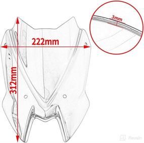 img 3 attached to 🏍️ Enhance Your Kawasaki Z900's Touring Experience with Lorababer Z900 Front Fairing Touring Windscreen - 2020-2022 Wind Deflector and Accessories