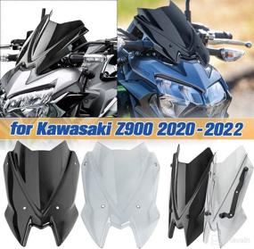 img 4 attached to 🏍️ Enhance Your Kawasaki Z900's Touring Experience with Lorababer Z900 Front Fairing Touring Windscreen - 2020-2022 Wind Deflector and Accessories