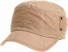 img 4 attached to WITHMOONS Cadet Cap Cotton Vintage Hat Side Revets NC4731