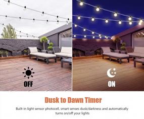 img 2 attached to Plusmart Outdoor Digital Timer With Waterproof Light Sensor, Dusk To Dawn Control For Electrical Outlets (3 Pack + 6 Inch Extension Cord, 1/2HP)