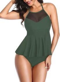 img 3 attached to Upopby Tankini Swimsuit Swimdress Swimwear Women's Clothing : Swimsuits & Cover Ups