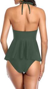 img 1 attached to Upopby Tankini Swimsuit Swimdress Swimwear Women's Clothing : Swimsuits & Cover Ups