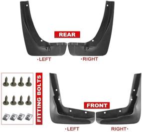 img 3 attached to 🚗 A-premium Splash Guards Mud Flaps Mudflaps for Chrysler 300 2013-2016 Sedan (Front and Rear) – 4-PC Set: Ideal for Protecting Against Mud and Splashes (Not Compatible with SRT & Limited Models)