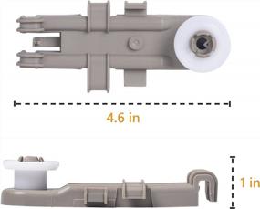 img 2 attached to Сменное верхнее колесо для посудомоечной машины - точно подходит для Whirlpool, Kenmore и KitchenAid | BlueStars 8268743 WP8268743VP AP6012252 PS117454