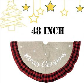 img 2 attached to Make Your Christmas Merry With AOGU'S 48 Inch Buffalo Plaid Snowflake Tree Skirt Decoration!