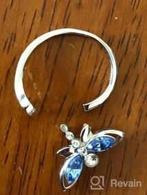img 6 attached to Adorable Dragonfly Sterling Silver Ring With Austrian Crystals - Perfect Gift For Women'S Fine Jewelry Collections