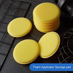 img 1 attached to 🧽 Frienda 24 Pcs 4 Inch Wax Foam Applicator Pad: Ultimate Microfiber Detailing & Cleaning Tool for Car Polishing and Waxing – Polyurethane Sponge, Round Shaped Pressing Foam, Yellow