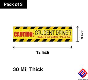 img 3 attached to 🚸 Caution: Student Driver/Screaming Parent Magnet - Bumper Stickers Pack (12" x 3") - Set of 3 Car Signs for New Drivers