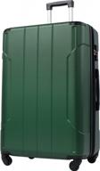 жесткий чемодан merax carry on luggage со встроенным замком tsa и колесами, легкие дорожные чемоданы 20 дюймов, 24 дюйма, 28 дюймов (28 дюймов, зеленый) логотип