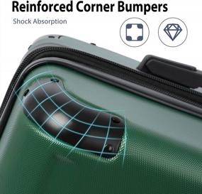 img 2 attached to Жесткий чемодан Merax Carry On Luggage со встроенным замком TSA и колесами, легкие дорожные чемоданы 20 дюймов, 24 дюйма, 28 дюймов (28 дюймов, зеленый)