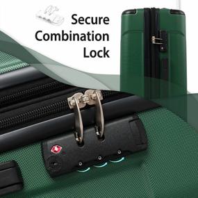img 1 attached to Жесткий чемодан Merax Carry On Luggage со встроенным замком TSA и колесами, легкие дорожные чемоданы 20 дюймов, 24 дюйма, 28 дюймов (28 дюймов, зеленый)