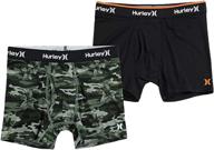 🌺 hurley classic briefs: vibrant 2-pack floral boys' underwear - stylish and comfortable логотип