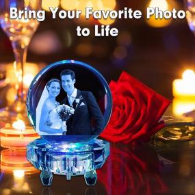 img 1 attached to Customized 3D Photo Crystal Ball: Perfect Anniversary Or Wedding Gift For Your Loved Ones