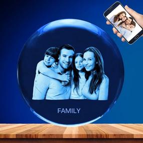 img 4 attached to Customized 3D Photo Crystal Ball: Perfect Anniversary Or Wedding Gift For Your Loved Ones