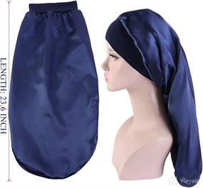 img 2 attached to Satin Bonnet Braids Bonnets: Ultimate Hair Protection for Bath & Bathing Accessories