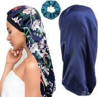 шелковая капюшон продуктов "satin bonnet braids bonnets: ultimate hair protection for bath & bathing accessories логотип