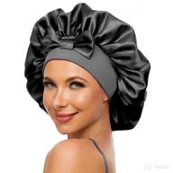 🌙 sleep in style: discover the ultimate satin bonnet jumbo with elastic for optimal comfort and hair care logo