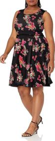 img 2 attached to Stunning Star Vixen Plus Size Sleeveless Box Pleat Dresses for Women