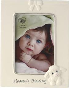 img 1 attached to 🐑 Heaven's Blessings: Precious Moments Ceramic Lamb Photo Frame in Beige